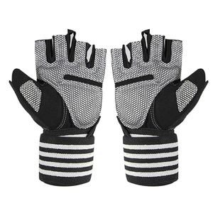Haute qualité haltérophilie entraînement Gym Fitness entraînement croisé doigt court hommes dynamophilie gants à main - Product Image 6