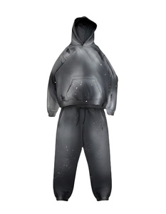 Chándales con Logotipo Personalizado, Transpirables, Lavados al Ácido, de Algodón 100% Pesado, Estilo Oversize, Streetwear, Sudadera para Invierno - Product Image 1