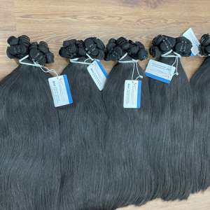 Paquete de trama de cabello humano vietnamita crudo competitivo Nuevos extremos teñidos doblemente dibujados Extensiones sin procesar de proveedores - Product Image 5