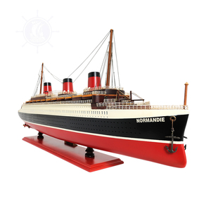 Estilo náutico de madera Normandie barco pintado modelo 80cm artesanía de cedro para decoración del hogar y artículos de regalo - Product Image 2