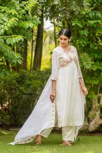 Summer Festival Ethnic Garment-Attractive Georgette Multi-Work Top Pant with Dupatta Prix de gros - Product Image 5