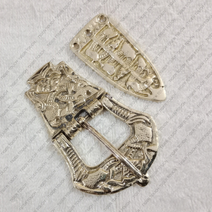 Hebilla de Cinturón Vikinga Grabada con Serpiente Medieval, Accesorio de Cobre para Colgar Espadas, Adorno de Cobre con Toque de Tigre - Product Image 2
