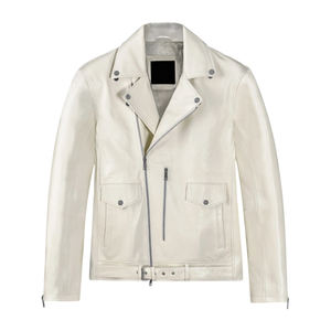 Veste en cuir de haute qualité au design nouveau pour hommes, style dernier cri, vestes en cuir de motard d'hiver, veste en cuir véritable élégante pour hommes - Product Image 1