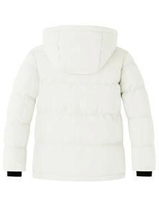 เสื้อโค้ทกันลมให้ความอบอุ่นสำหรับเด็กผู้หญิงเสื้อแจ็คเก็ตมีฮู้ดมีซิปเสื้อขนเป็ดออกแบบโลโก้ได้ตามต้องการ - Product Image 5