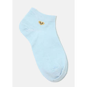 Calzini Corti da Ragazza con Stampa Sorriso e Cuore Taglia Unica Traspiranti Caldi Lunghezza Caviglia Stile Estivo Materiale Spandex Logo Personalizzato - Product Image 6