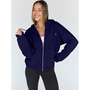 Fabricant de vêtements de mode surdimensionnés en coton 100% lourd en gros personnalisé, sweats à capuche pour femmes en vente - Product Image 2