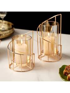 Candelero de Metal de acero personalizable hecho a mano de lujo, decoración portátil Natural para el hogar para Navidad y el Día de San Valentín - Product Image 2