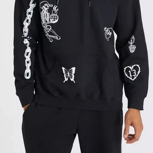 New Arrival Polyester/Cotton <b>Fleece</b> Oversized <b>Lined</b> Eco-Friendly Winter Pullover Hoodie Regular Long Sleeve Men's <b>Sweatshirt</b> - Product Image 3