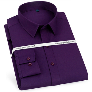 Camisa de vestir formal para hombre, resistente a las arrugas, fácil cuidado, manga larga, botón frontal para viajes de negocios y oficina - Product Image 2