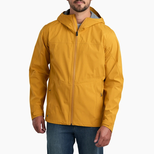 2025 vente en gros personnalisé extérieur Trekking hommes imperméable unisexe Orange respirant Softshell vestes pour hommes - Product Image 6
