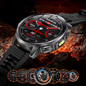 Montre connectée KR AK95, écran tactile AMOLED de 1,85 pouce, étanche IP68, appel Bluetooth, boussole, SOS, montre de sport d'extérieur - Product Image 4