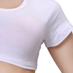 Top court côtelé pour femme, nouveau, décontracté, respirant, col en V, avec logo personnalisé, tendance - Product Image 2