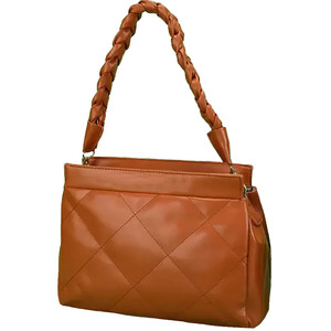 Sac à main pour femme en cuir rétro personnalisé OEM, fermeture éclair, sac à main de créateur, doublure en polyester, portable, deux sangles, dos souple, 1-1,9 L - Product Image 5