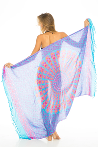 Wholesale Boho Beach <b>Bikini</b> Cover-Up <b>Sarong</b> Towel Floral Animal Print Summer Wrap Cotton Long Quick-Dry Lightweight - Product Image 4