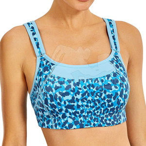 Soutien-gorge de sport pour femme sur mesure, à maintien élevé, avec logo frontal, en Spandex/Nylon, respirant et écologique, fabriqué au Pakistan - Product Image 2
