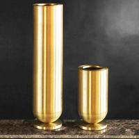 Vase à fleurs en métal noir et or chromé, aspect attrayant, haute qualité, durable, écologique, décoration de sol, vente directe