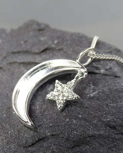 Composant de bijouterie en argent sterling 925, motif étoile et lune, vente en gros, fournisseur de qualité, fabriqué en Inde, idéal comme cadeau pour femme - Product Image 2