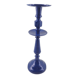 Bougeoir en aluminium pour la décoration de la maison, lot de 3 bougeoirs à revêtement en poudre jaune pour décoration de mariage faits à la main en vrac - Product Image 4