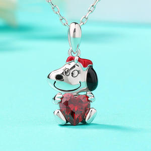 จี้สร้อยคอเงินแท้รูปหัวใจลูกสุนัข Jeulia Hug Me Sweet on You - Product Image 6