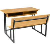 Ensemble bureau et chaise étudiant double siège mobilier scolaire bureau chaises et tables d'école à vendre