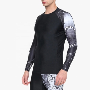 2025 último estilo hecho a medida para hombres Rash Guard protectores de alta calidad con características Anti-UV y transpirables logotipo personalizado - Product Image 2