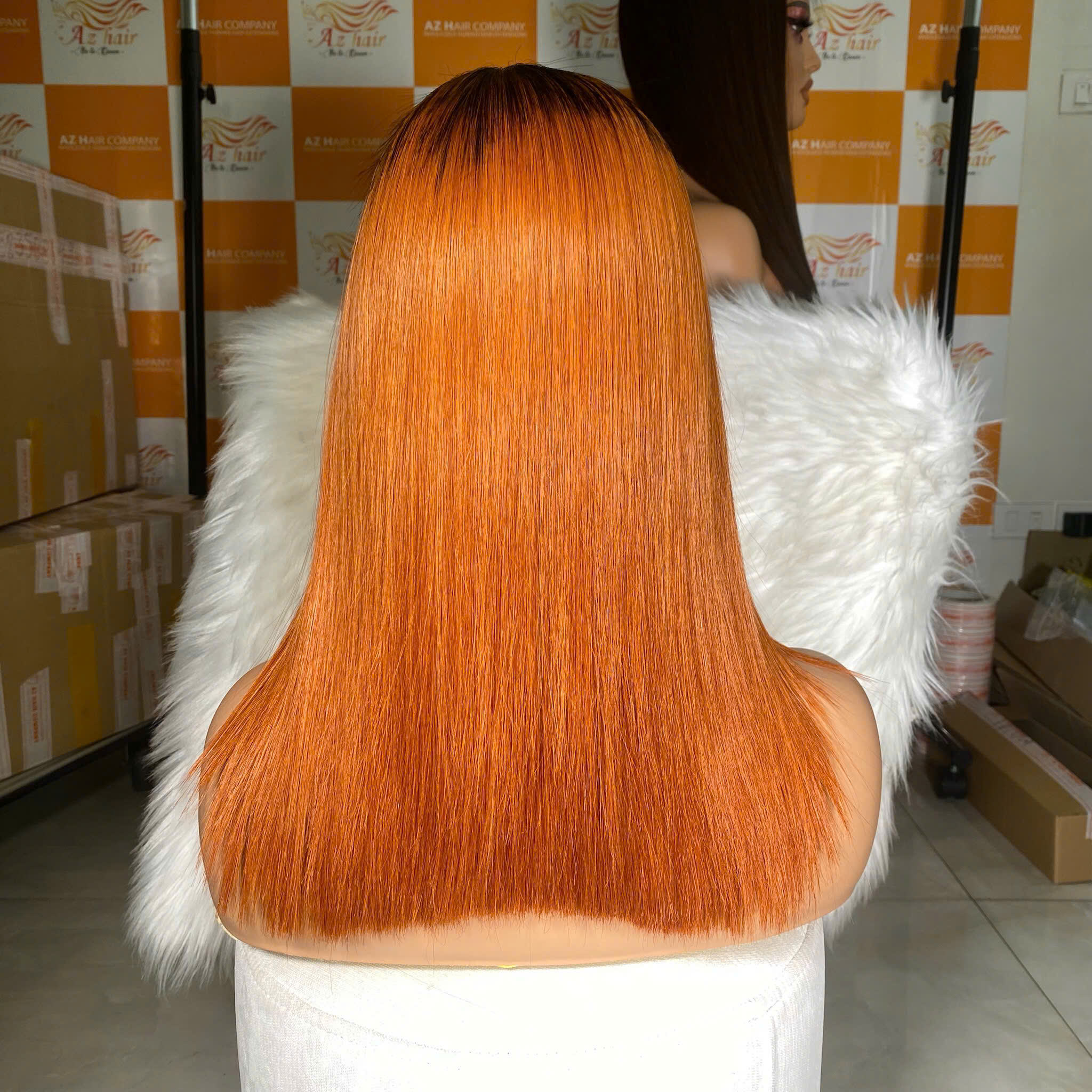 Orange with black root