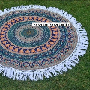 Tapisserie de Mandala de Style bohème indien Tenture murale Beau motif imprimé pour salon Mariage ou décoration de sol de Noël - Product Image 1