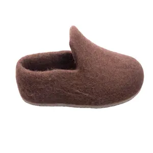 Handmade merino wool felt slippers shoes indoor warm and comfortable non slippery unisex wears