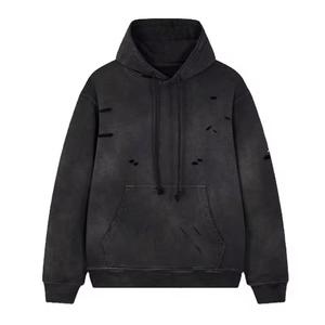 <b>Vintage</b> Washed Acid Wash Oversized Hoodie Premium Cotton Fleece Heavyweight Streetwear Pullover Casual <b>Sweatshirt</b> Men Women - Product Image 6