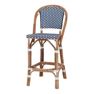 Taburete alto de ratán azul ABEYA, reposapiés de Metal versátil para cocina interior/exterior, hogar, dormitorio, escuela, Hotel, uso de almacenamiento - Product Image 1