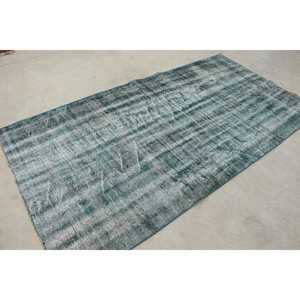 Tapis turc vintage 4,4 x 8,5 pieds, tapis d'intérieur, tapis persan bleu - Product Image 3