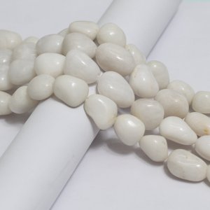 ลูกปัดหินออนิกซ์สีขาวขนาด 17-22 มม. สำหรับทำเครื่องประดับ DIY สร้อยข้อมือ สร้อยคอ ต่างหู แบรนด์ Beadsnfashion - Product Image 3