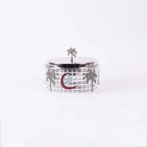 Casserole Hotpot sur support en métal de gamme supérieure dans une casserole et un couvercle en acier inoxydable avec bouton personnalisé - Product Image 1