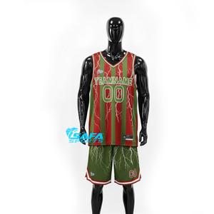 Camiseta de Baloncesto de Malla con Cuello Diferente y Logotipo Bordado de Diseño Personalizado - Product Image 5