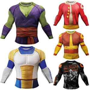 Meilleure qualité hommes Fitness MMA séchage rapide Rashguard Sportswear respirant Compression col montant manches longues - Product Image 6