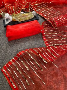 Designer Affordable Price Heavy Soft Cotton Silk with Beautiful Sequence Work Embroidery Saree Latest Design at Affordable Price - Product Image 3