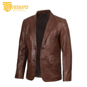 Chaqueta de Cuero de Invierno para Hombre Hecha a Medida al por Mayor, Cuello Alto de Alta Calidad, Transpirable e Impermeable, Estilo Formal - Product Image 2