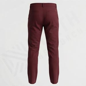 Wholesale <b>Men</b> Casual Slim Fit Pants Luxury <b>Lightweight</b> <b>Summer</b> Smart <b>Trouser</b> Flat Front Mid Waist Straight Bottom Male - Product Image 2