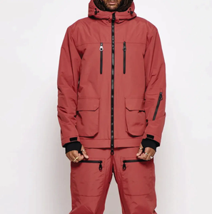 Último diseño Trajes de esquí para hombre con diseño de panel verde y blanco Mono de esquí de alta calidad Impermeable Ropa de snowboard de una pieza - Product Image 2