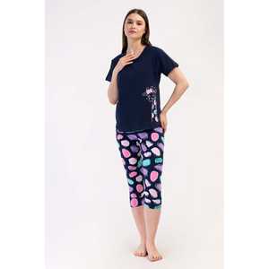 Kadin LYC Suprem ชุดนอนผู้หญิง yakawara reglan Kisa Kol etegi Oval mansetli kapri takim - Product Image 4