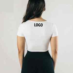 Camiseta de Moda Urbana Extra Grande Personalizada para Mujer, Manga Corta, Cuello Redondo, Estilo Casual - Product Image 2