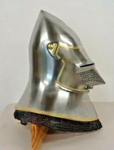 HMB 18G Casque de Bascinet Palazzo Ducale Médiéval Avec Coif De Cotte Et Rembourrage Cadeaux d'Halloween - Product Image 2