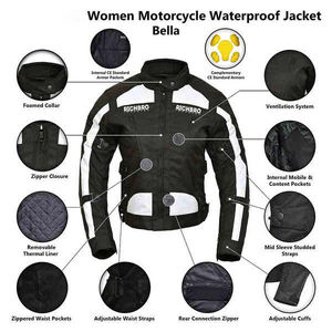 2025 Veste Cordura de course OEM pour femme Textile de moto respirant pour vêtements de course automobile et moto - Product Image 6