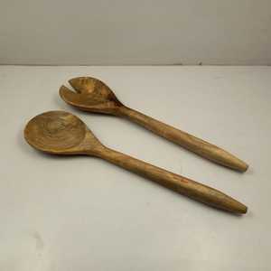 Taille personnalisée ensemble de couverts en bambou naturel nouveau Design couverts en bois cuillère de service maison fête cuisine petite capacité couverts en bois - Product Image 5