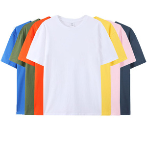 T-shirt vierge en coton à col rond avec logo personnalisé T-shirt taille européenne pour hommes T-shirt 100% coton pour hommes Livraison DDP - Product Image 1