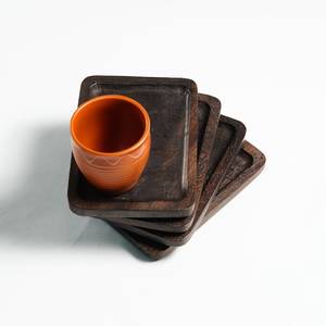 Plateau de service en bois de forme carrée dernier modèle Plateau en bois de haute qualité fait à la main Plateau moderne réutilisable poli naturel - Product Image 1