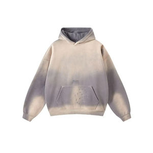 Sudadera con Capucha de Algodón de Alta Calidad, Lavada con Ácido, Serie High Street, Sudadera Lavada a la Piedra, Estilo Vintage, Transpirable, Informal - Product Image 1