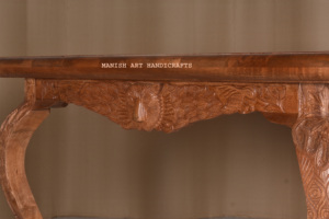 Table de salle à manger de luxe moderne en vente chaude Meubles de maison de haute qualité avec bois sculpté Design en bois massif pour la salle à manger d'entrée - Product Image 5