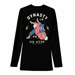 قميص ضاغط جديد مخصص للفنون القتالية المختلطة وفنون الجوجيتسو البرازيلية للبالغين والفتيان، ملابس سباحة من السباندكس/البوليستر بأكمام طويلة وتصميم لامع - Product Image 2