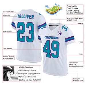 Jersey de fútbol americano personalizable para jóvenes, duradero, transpirable para la escuela, partido, Club, entrenamiento, juegos de Práctica, uniforme de estilo profesional - Product Image 4